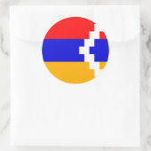 Vlag van Artsakh (Nagorno-Karabach) Ronde Sticker (Tas)