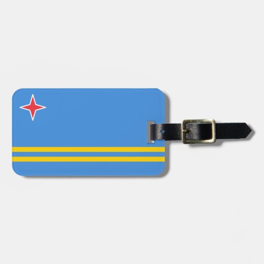 Vlag van Aruba Bagagelabel (Voorkant horizontaal)