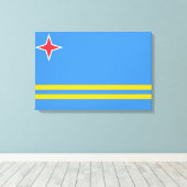 Vlag van Aruba Canvas Afdruk (Insitu (Houten vloer))