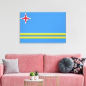 Vlag van Aruba Canvas Afdruk (Insitu (Woonkamer))
