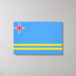 Vlag van Aruba Canvas Afdruk