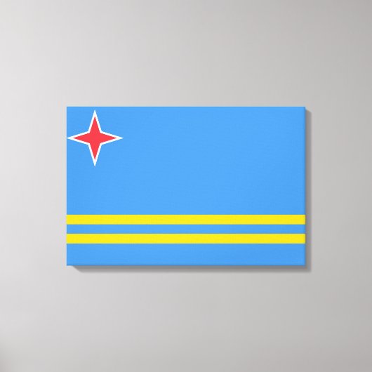 Vlag van Aruba Canvas Afdruk (Voorkant)