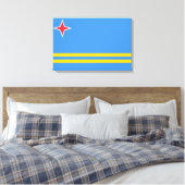Vlag van Aruba Canvas Afdruk (Insitu (Slaapkamer))