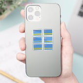 Vlag van Aruba Collectie pack van 6 Sticker (Telefoon)