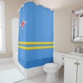 Vlag van Aruba Douchegordijn (In situ)
