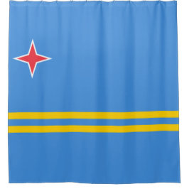 Vlag van Aruba Douchegordijn
