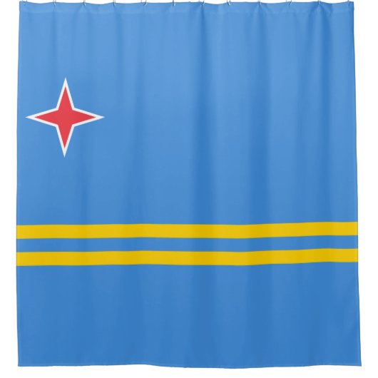 Vlag van Aruba Douchegordijn (Voorkant)