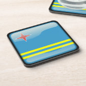 Vlag van Aruba Drankjes Onderzetter (Linkerzijde)