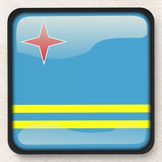 Vlag van Aruba Drankjes Onderzetter (Voorkant)