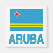 Vlag van Aruba en Aruba Magneet (Voorkant)