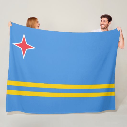 Vlag van Aruba Fleece Deken (In situ)