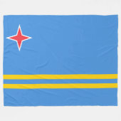 Vlag van Aruba Fleece Deken (Voorkant (Horizontaal))