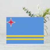 Vlag van Aruba Kaart (Staand voorkant)