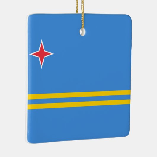 Vlag van Aruba Keramisch Ornament (Rechts)