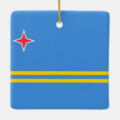 Vlag van Aruba Keramisch Ornament (Achterkant)