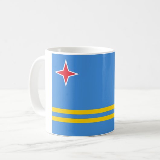 Vlag van Aruba Koffiemok (Voorkant links)