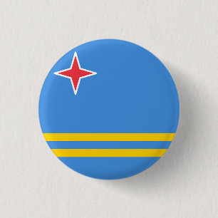 Vlag van Aruba Ronde Button 3,2 Cm