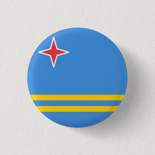 Vlag van Aruba Ronde Button 3,2 Cm (Voorkant)