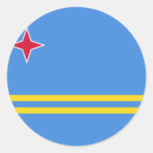 Vlag van Aruba Ronde Sticker