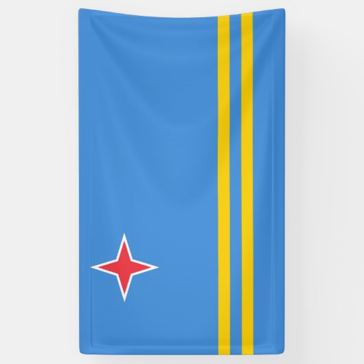 Vlag van Aruba Spandoek (Verticaal)