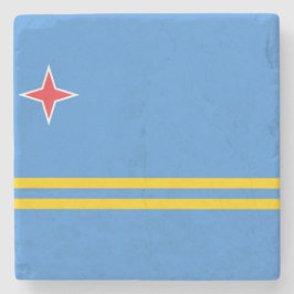 Vlag van Aruba Stenen Onderzetter
