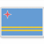Vlag van Aruba Sticker (Voorkant)