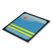 Vlag van Aruba Tegeltje (Zijkant)