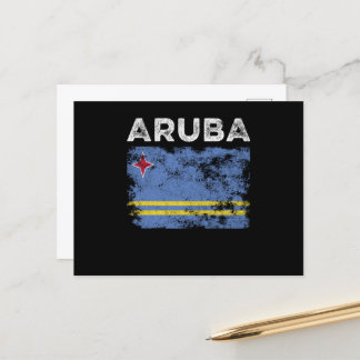 Vlag van Aruba verergerd - Vlag van Aruban Briefkaart