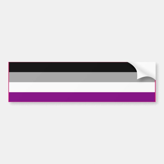 VLAG VAN ASEXUELE TROTS BUMPERSTICKER (Voorkant)