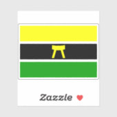 Vlag van Ashanti, Afrika Sticker (Vel)