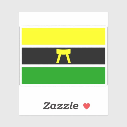 Vlag van Ashanti, Afrika Sticker (Vel)