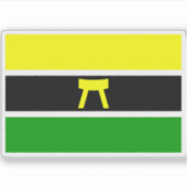 Vlag van Ashanti, Afrika Sticker (Voorkant)