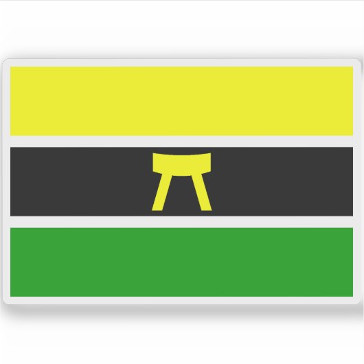 Vlag van Ashanti, Afrika Sticker (Voorkant)