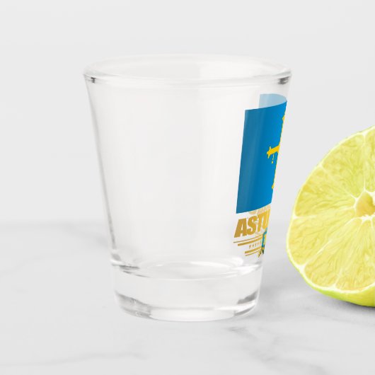 Vlag van Asturië Shot Glas (Links)