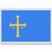 Vlag van Asturië Sticker (Voorkant)