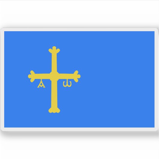 Vlag van Asturië Sticker (Voorkant)