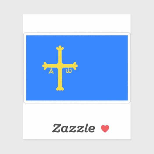 Vlag van Asturië Sticker (Vel)