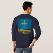 Vlag van Asturië T-shirt (Achterkant volledig)