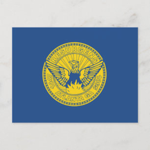 Vlag van Atlanta, Georgia Briefkaart