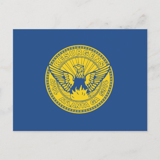 Vlag van Atlanta, Georgia Briefkaart (Voorkant)
