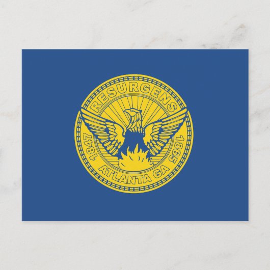 Vlag van Atlanta, Georgia Briefkaart (Voorkant)
