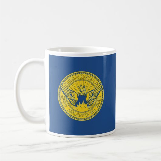 Vlag van Atlanta, Georgia Coffee Mok (Links)