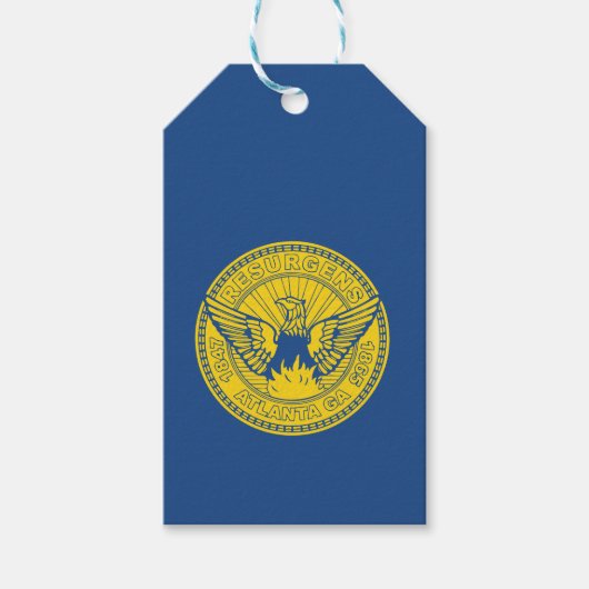Vlag van Atlanta, Georgia Gift Labels Cadeaulabel (Voorkant)
