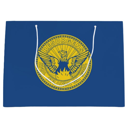 Vlag van Atlanta, Georgia Large Gift Bag Groot Cadeauzakje (Voorkant)