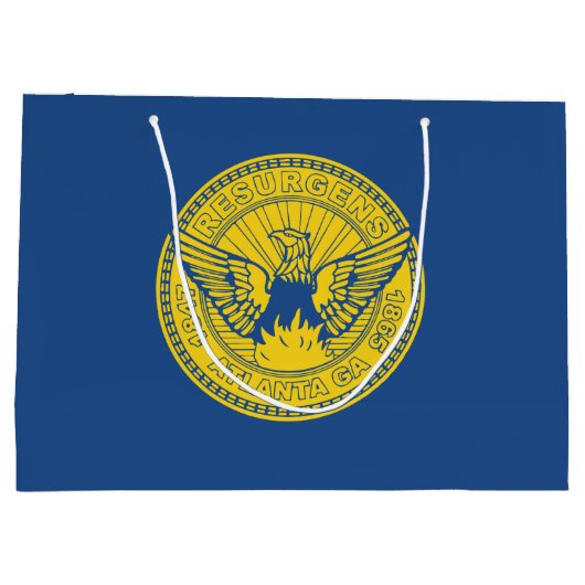 Vlag van Atlanta, Georgia Large Gift Bag Groot Cadeauzakje (Achterkant)