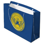 Vlag van Atlanta, Georgia Large Gift Bag Groot Cadeauzakje (Achterkant Gekanteld)