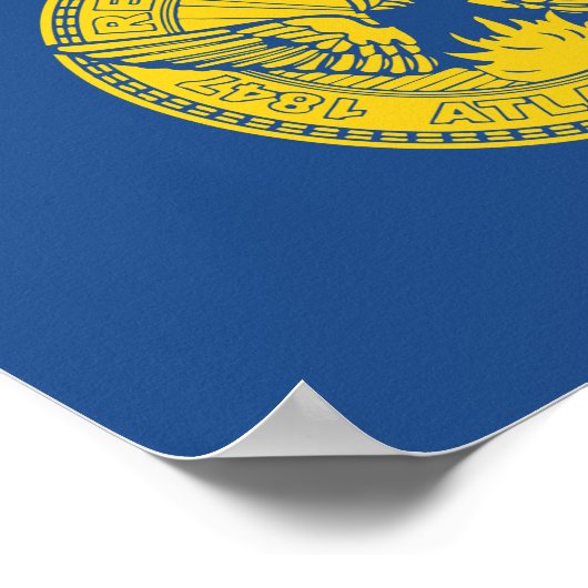 Vlag van Atlanta, Georgia Poster (Hoek)