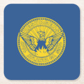 Vlag van Atlanta, Georgia Square Paper Onderzetter (Voorkant)