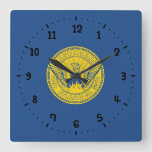 Vlag van Atlanta, Georgia Square Wall Clock Vierkante Klok