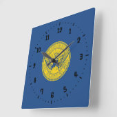 Vlag van Atlanta, Georgia Square Wall Clock Vierkante Klok (Hoek)